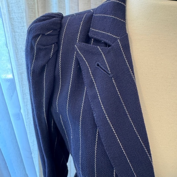 Smythe Navy & White Pin-Striped Women's Blazer - Size 10 - Picture 8 of 11